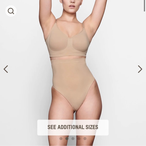 SKIMS Seamless Sculpt Core Control Thong in Clay - Picture 2 of 3